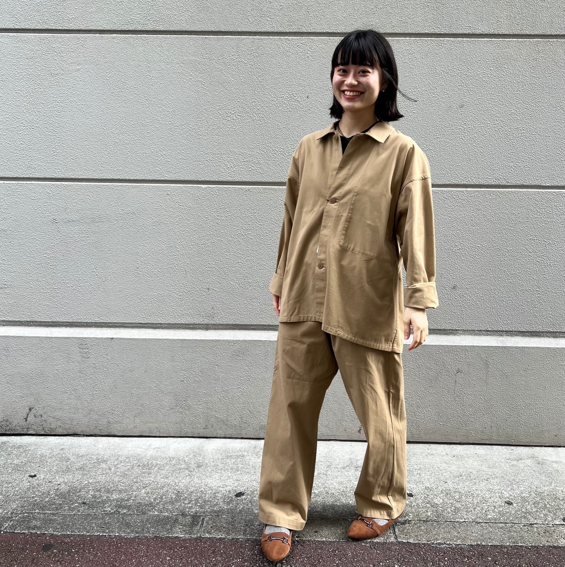 MUJI Labo(ムジラボ) 燃えにくい素材を使ったセットアップ　ベージュ MUJI Labo(ムジラボ) 燃えにくい素材を使ったセットアップベージュ